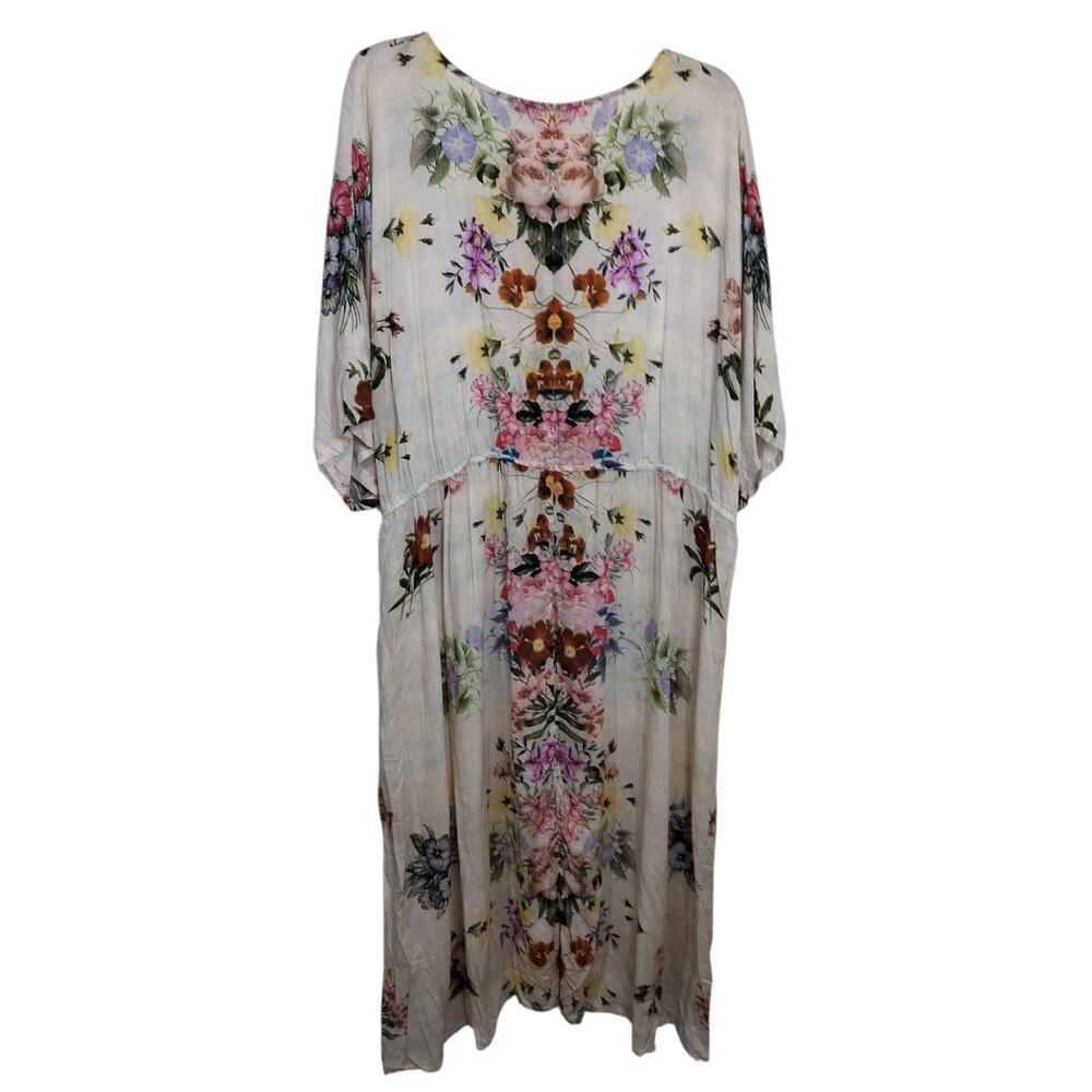 5308)Tolani Collection 3XP Floral Modal Button Up Dolman Cottagecore Maxi Dress - Picture 3 of 10